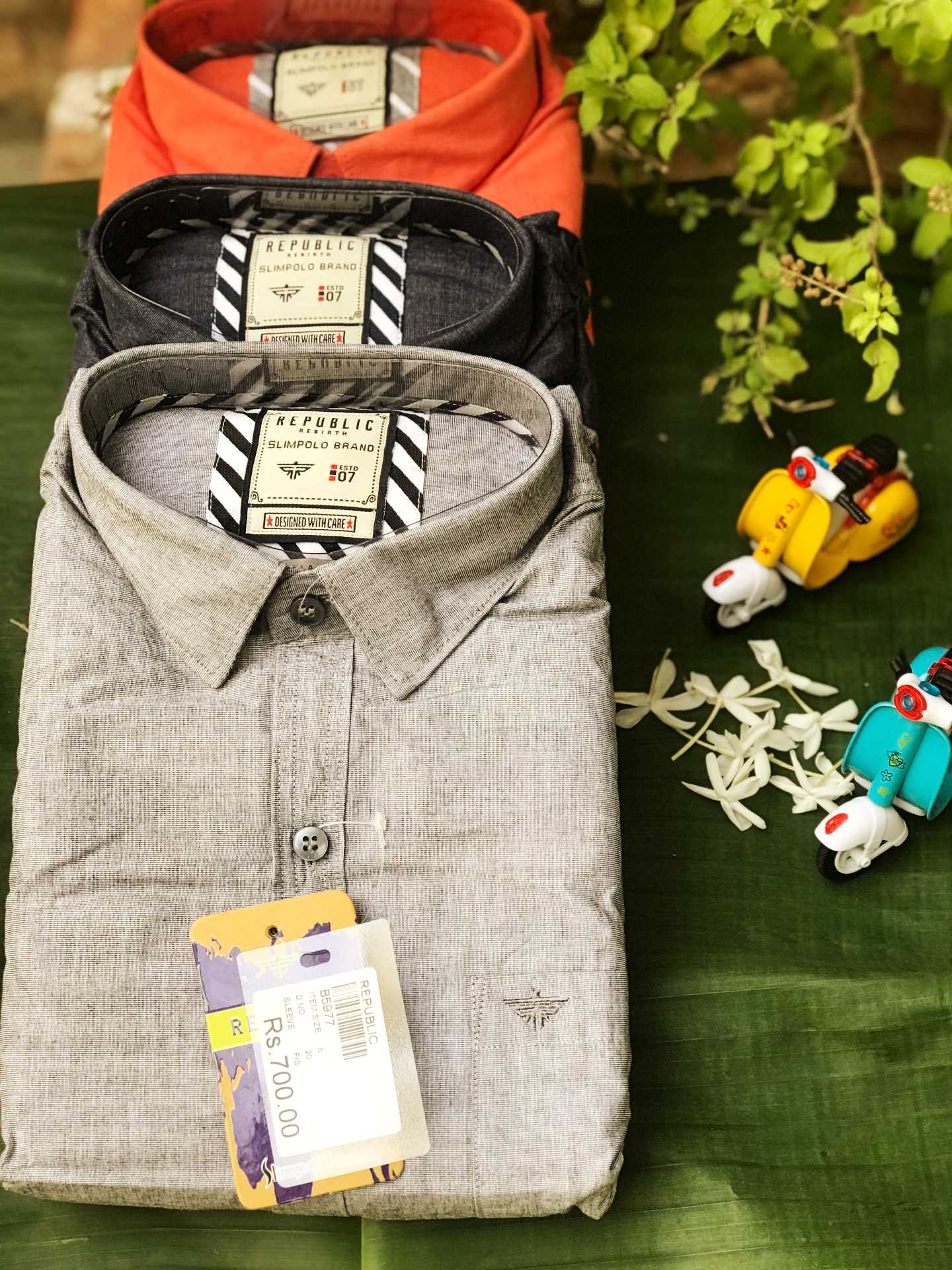 Republic Rebirth Men Slim Fit Casual Shirt - 3 Shirt